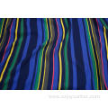 100% Viscose High Twist Crepe Stripe Print Fabric